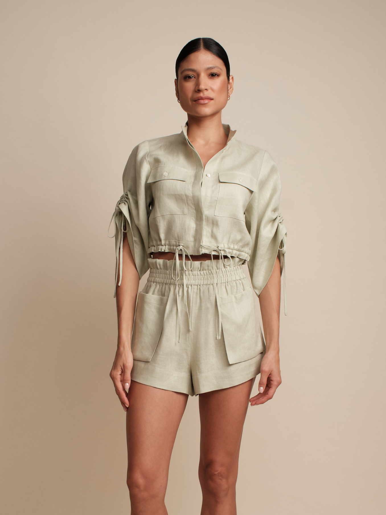 EVA TOP IN LINEN