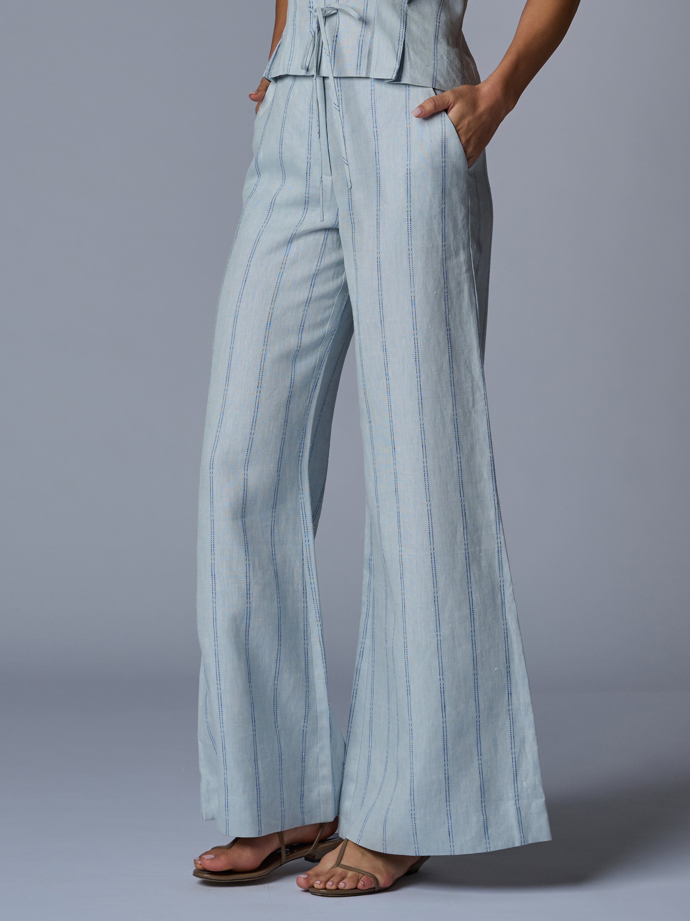 CAPRI PANT - BLUE STRIPE