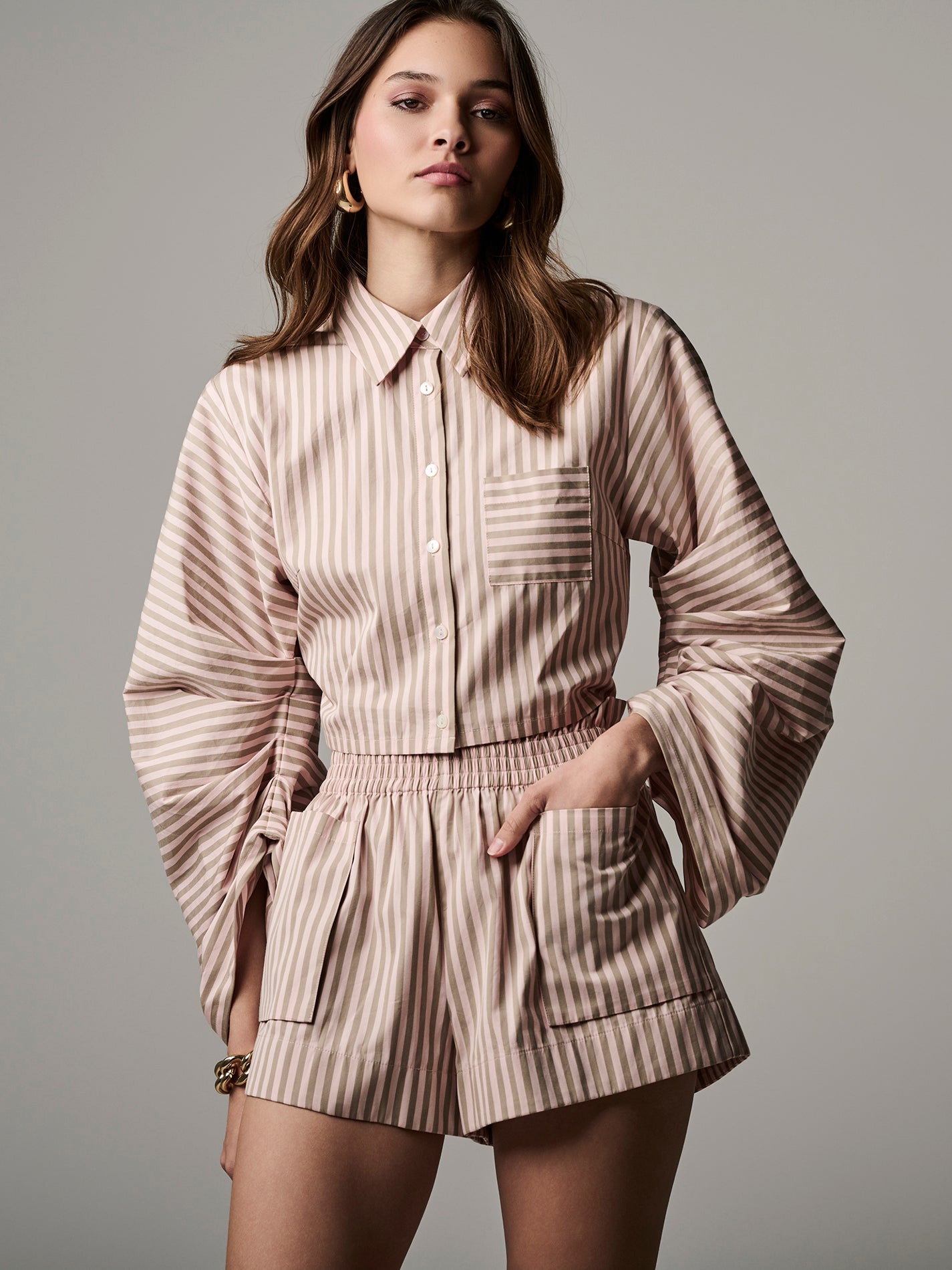RAQUEL TOP - BLUSH STRIPE