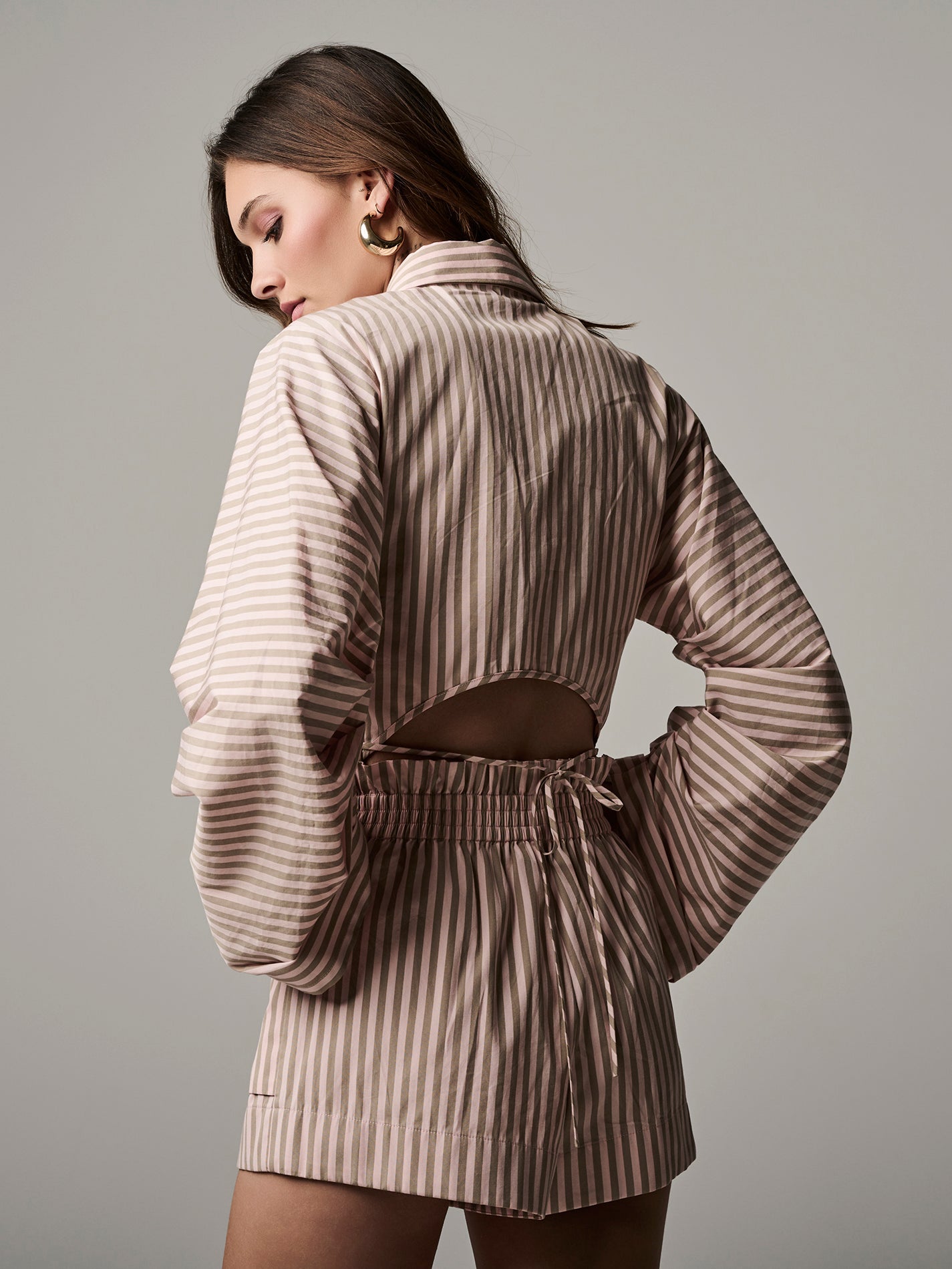 RAQUEL TOP - BLUSH STRIPE