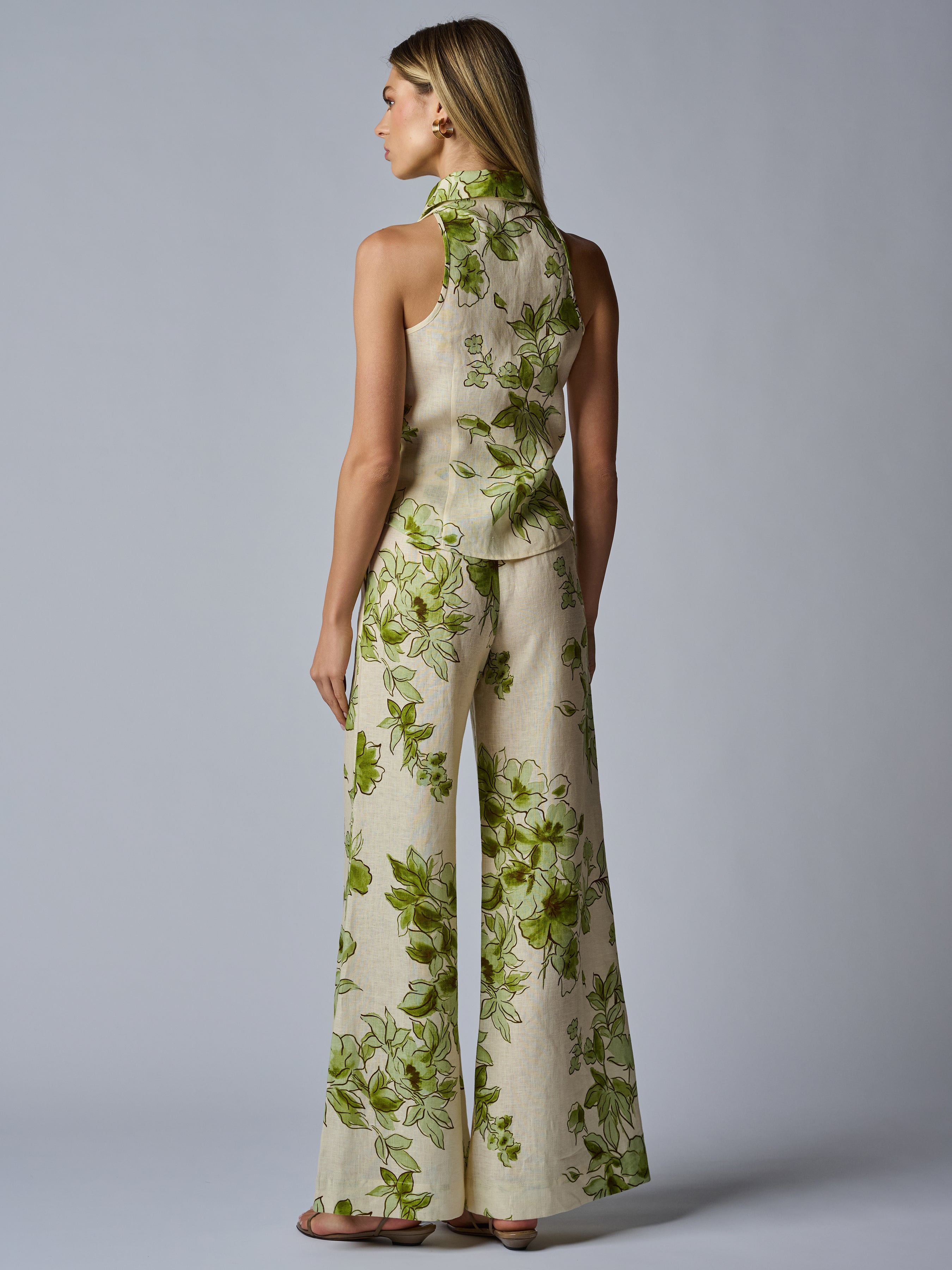 SLOAN VEST - GREEN FLORAL