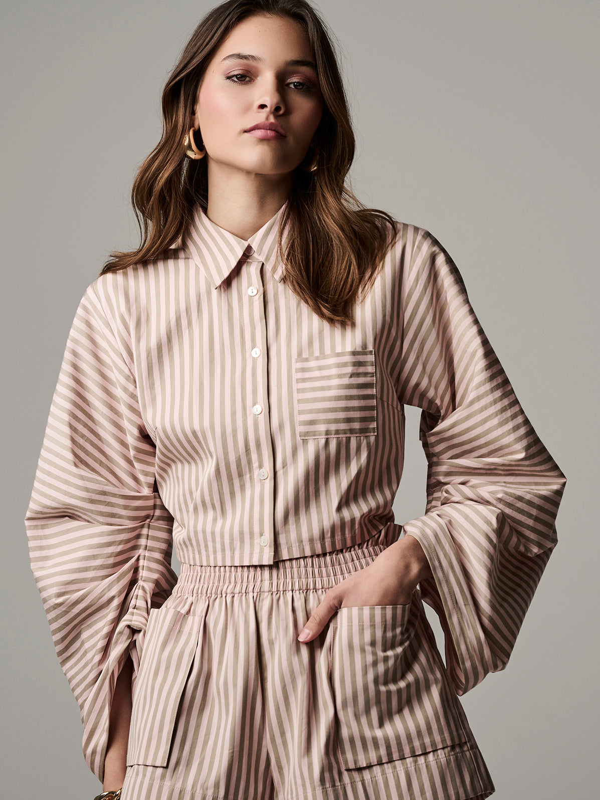 RAQUEL TOP - BLUSH STRIPE