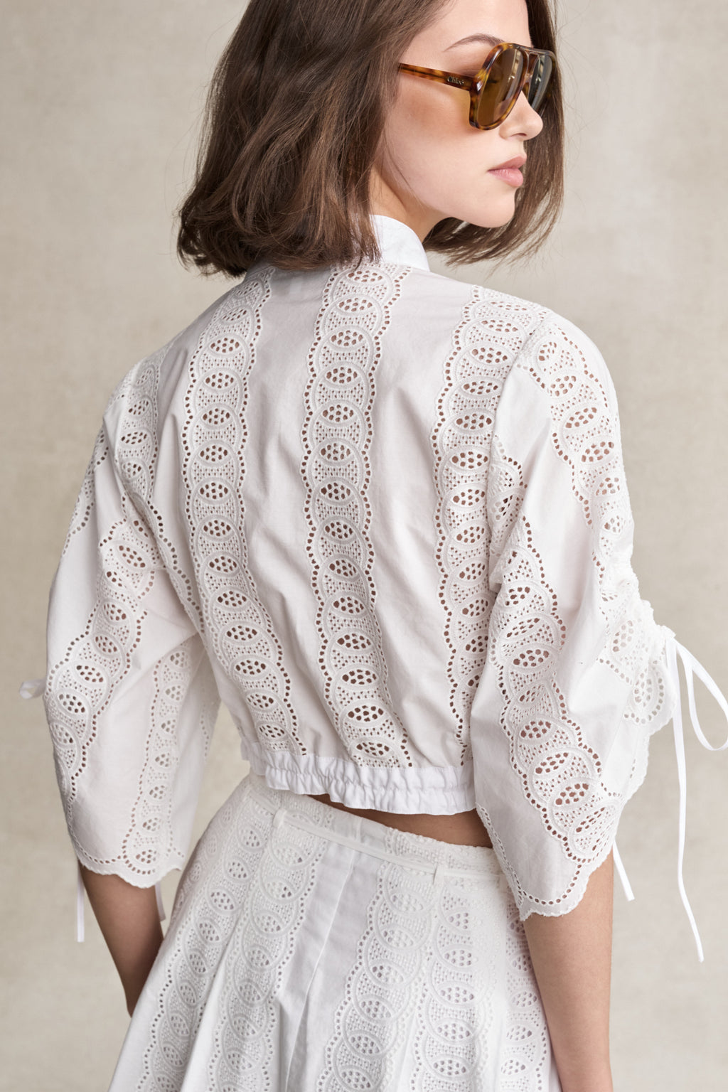 EVA TOP IN EYELET