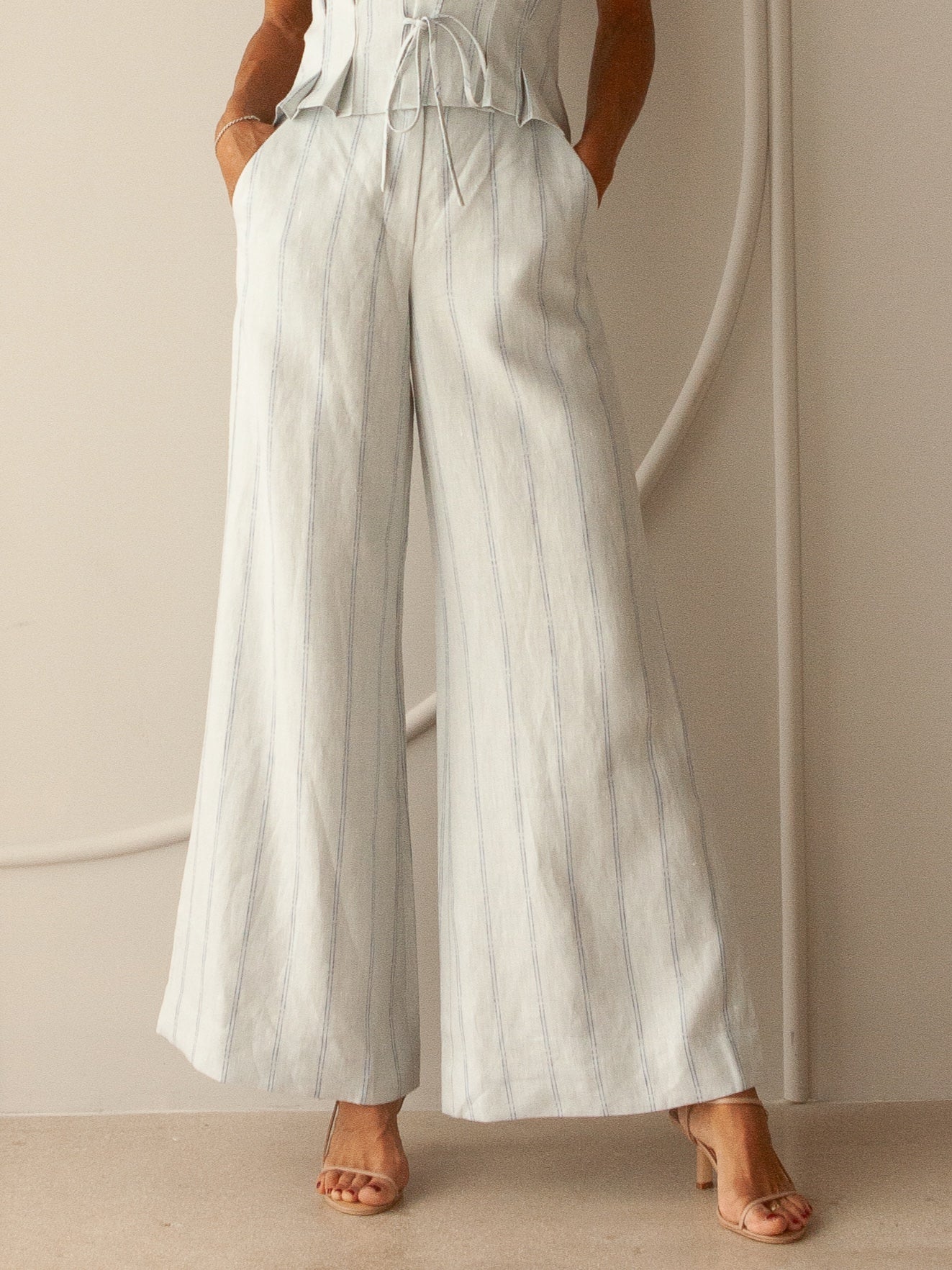 CAPRI PANT - BLUE STRIPE