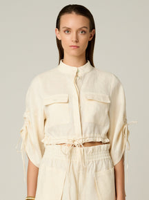 Eva Top in Chocolate Brown Taffeta