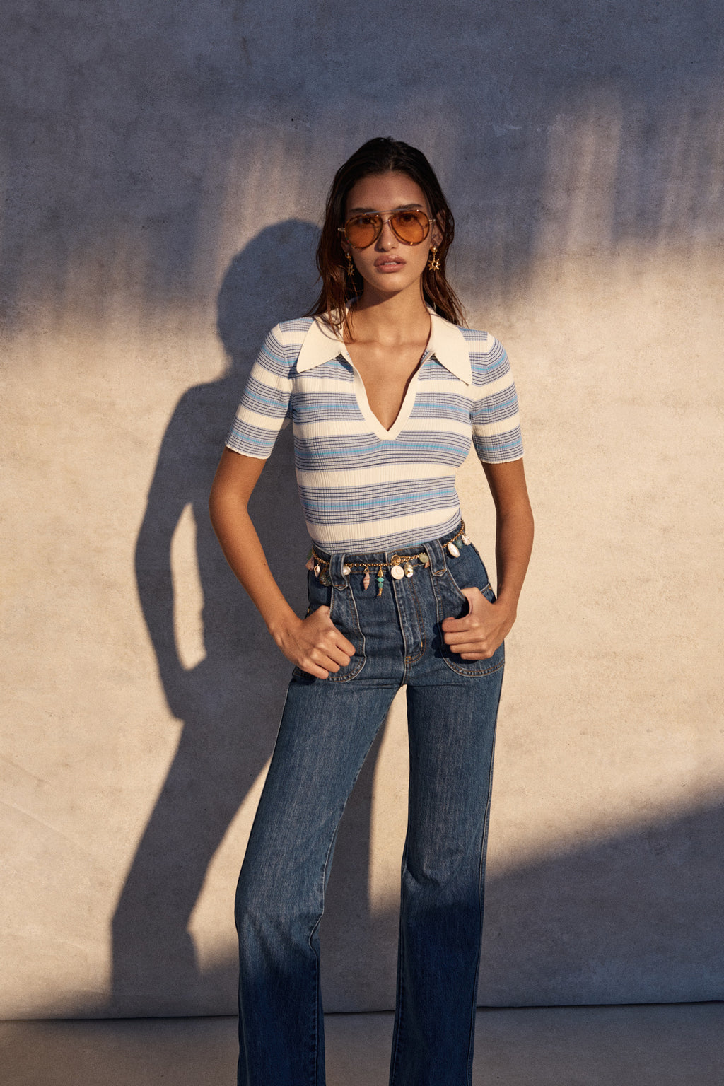 DAISY KNIT POLO