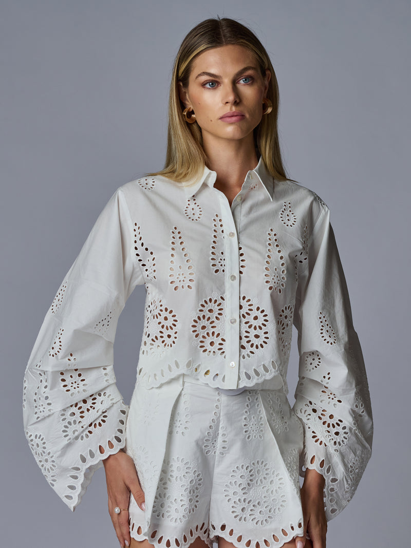 RAQUEL TOP IN EYELET