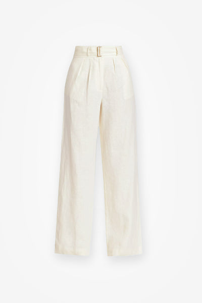 Heve Relux pants リラックスパンツ 36 Ivory Ivory Wide-Leg Linen Pants | HEVRON Alina Pant