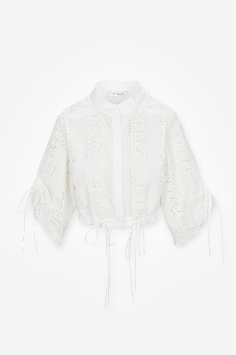 EVA TOP IN EYELET