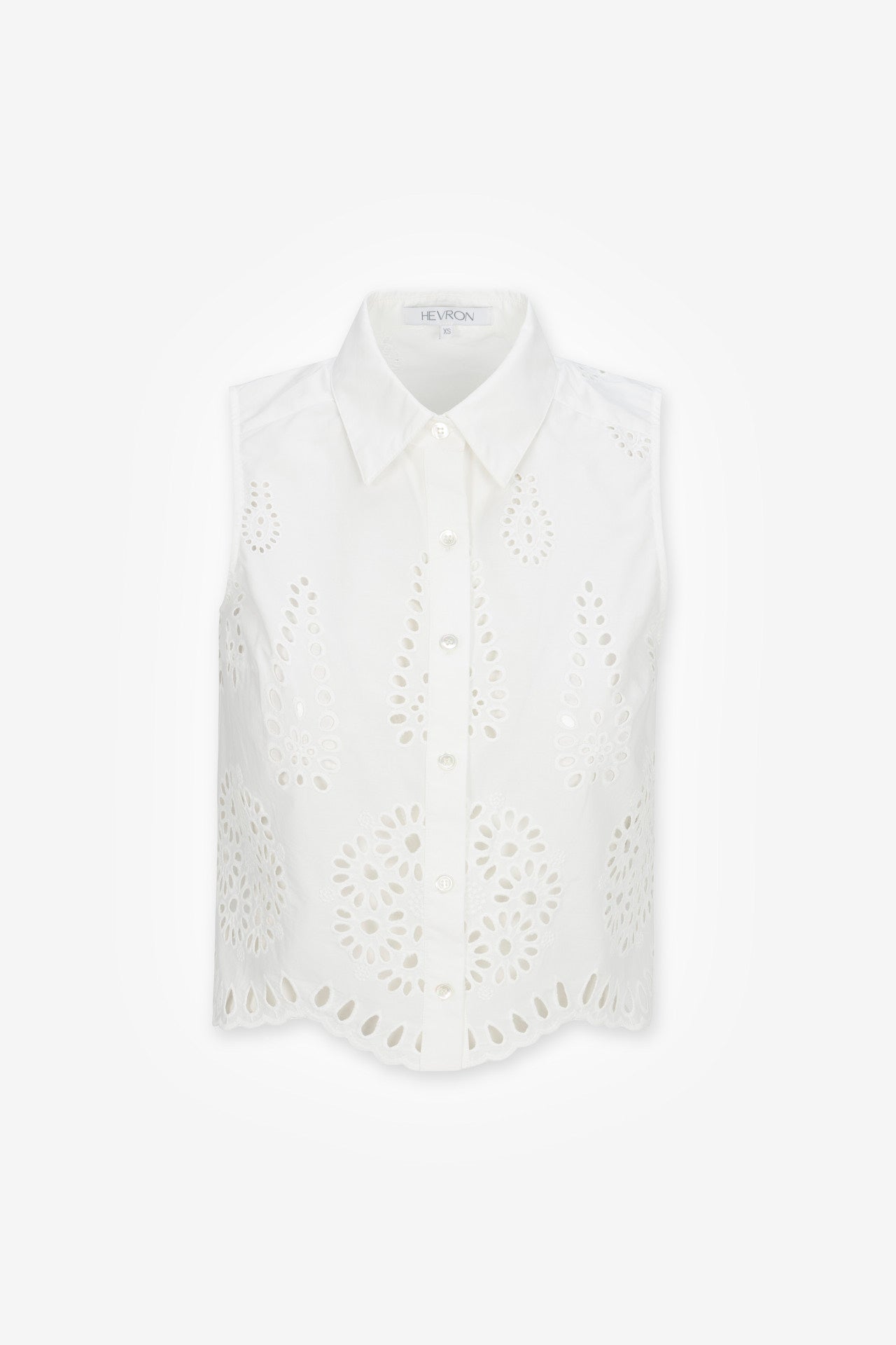 KATJA TOP IN EYELET – HEVRON
