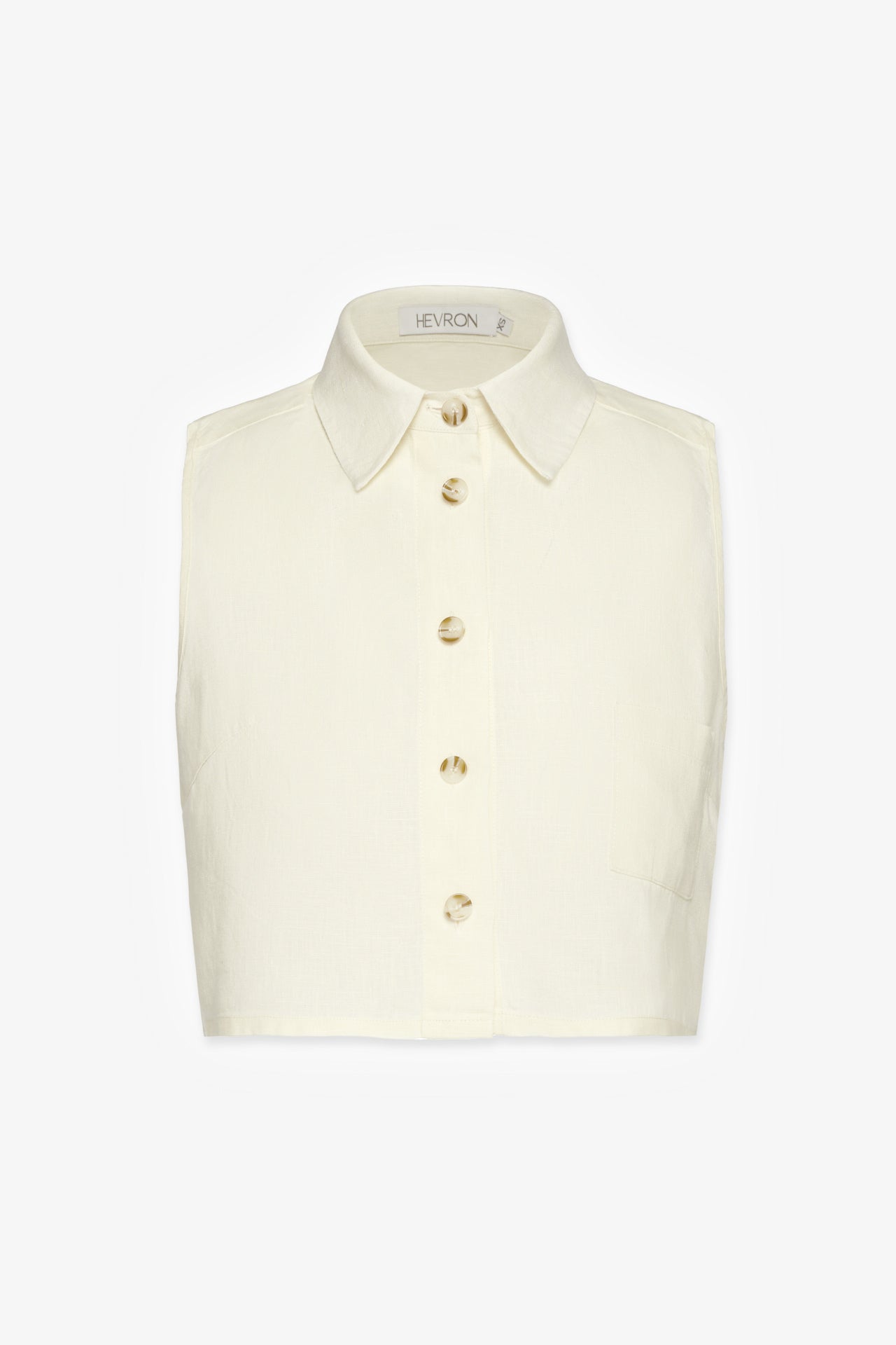 Ivory Linen Top | HEVRON Katja Top