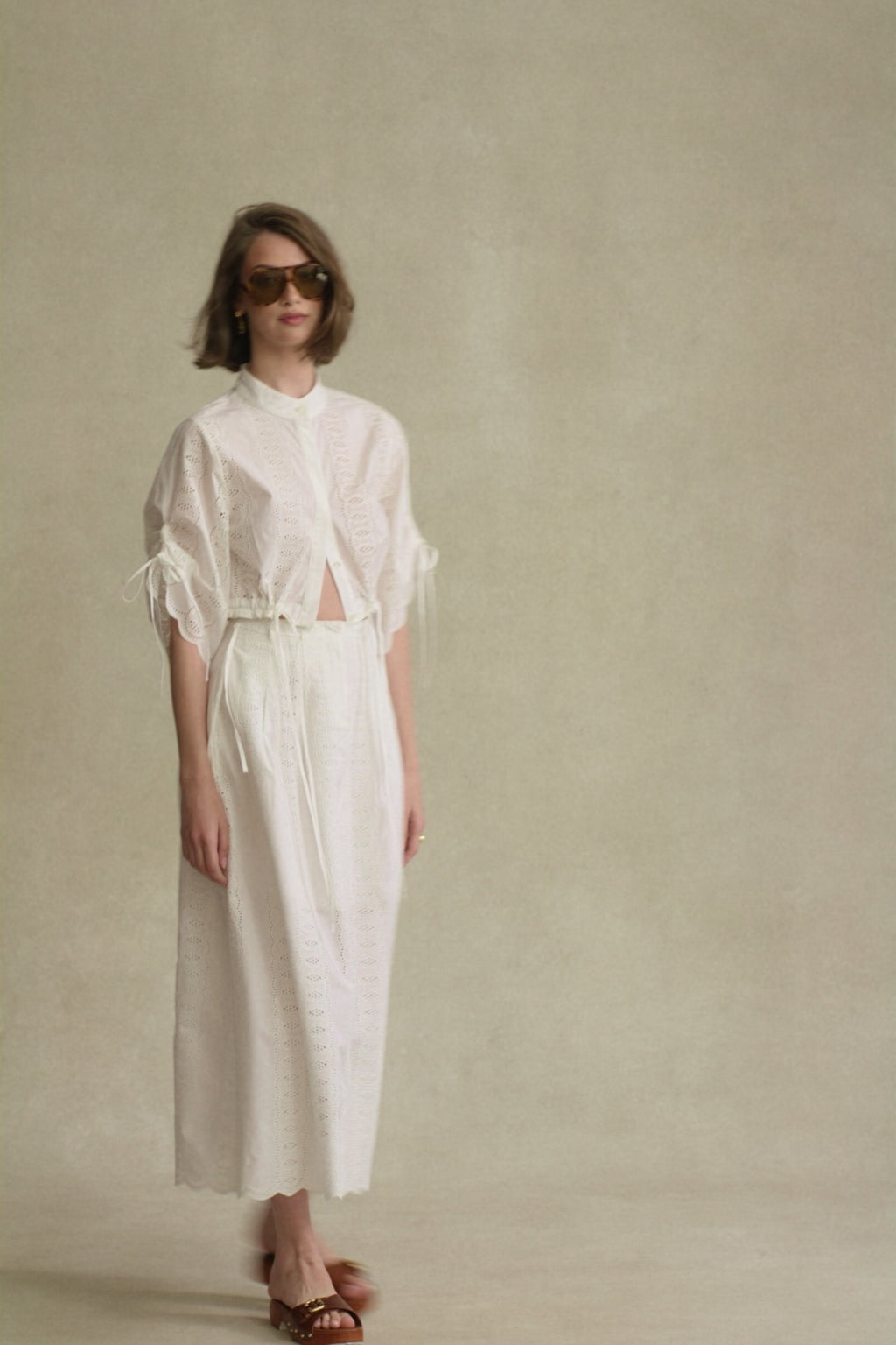 EVA TOP IN EYELET